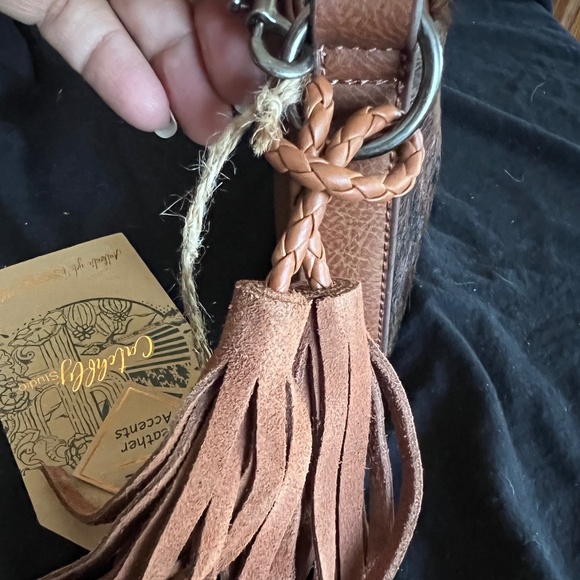 Catchfly Studio Hair On Hide Clutch Tassel Accent Wristlet Color Variety - Picture 8 of 8